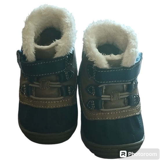 Stride Rite Surprize Abraham Toddler Boys Fur Lined Duck Boots Size 3 - Picture 1 of 9